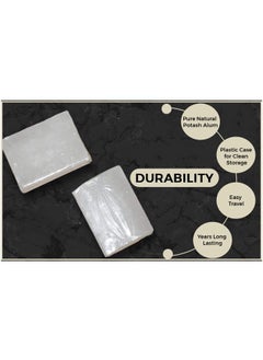 G.B.S Alum Block Bar Travel Cases, Pack of 3 (100 Grams Per Bar) Potassium Shaving Alum  - Image 5