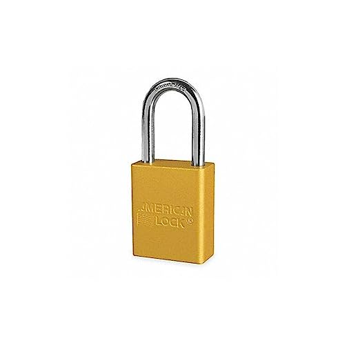 Master Lock American Lock-A1106YLW Lockout Padlock, KD, Yellow, 1/4 in. Dia. - Image 1