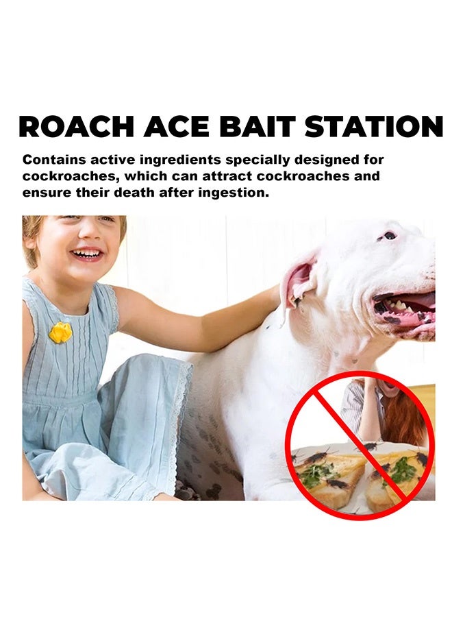 MOONSPRY Roach Bait Stations, Natural Cockroach Repellent, Roach Traps Indoor/Outdoor Use, Roach Indoor Infestation for Small & Large Roaches, Non-Toxic, Long Lasting Protection (8 Pieces） - Image 3