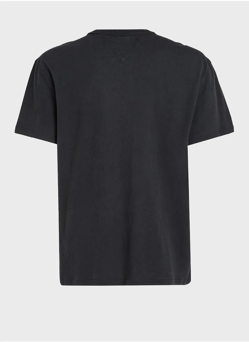 تومي جينز Graphic Crew Neck T-Shirt