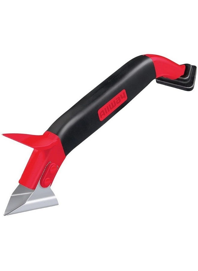 Allway 3 in 1 Caulk Tool with Comfortable Soft Grip Handle Red and Black 4.13 x 9.6 x 24.6 cm CT31 - Image 1