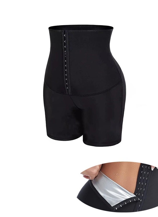 Generic High Waist Trainer Corset Leggings for Women Tummy Control Cincher Slim Push Up Body Shaper Fitness Pants Sauna Sweat Shapewear Shorts Pants Thigh Workout Suit Waist Trainer 5 Inch Pants M  - Image 1