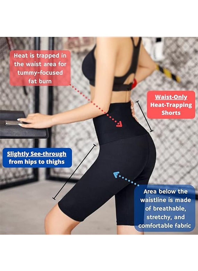Generic High Waist Trainer Corset Leggings for Women Tummy Control Cincher Slim Push Up Body Shaper Fitness Pants Sauna Sweat Shapewear Shorts Pants Thigh Workout Suit Waist Trainer 5 Inch Pants M  - Image 5