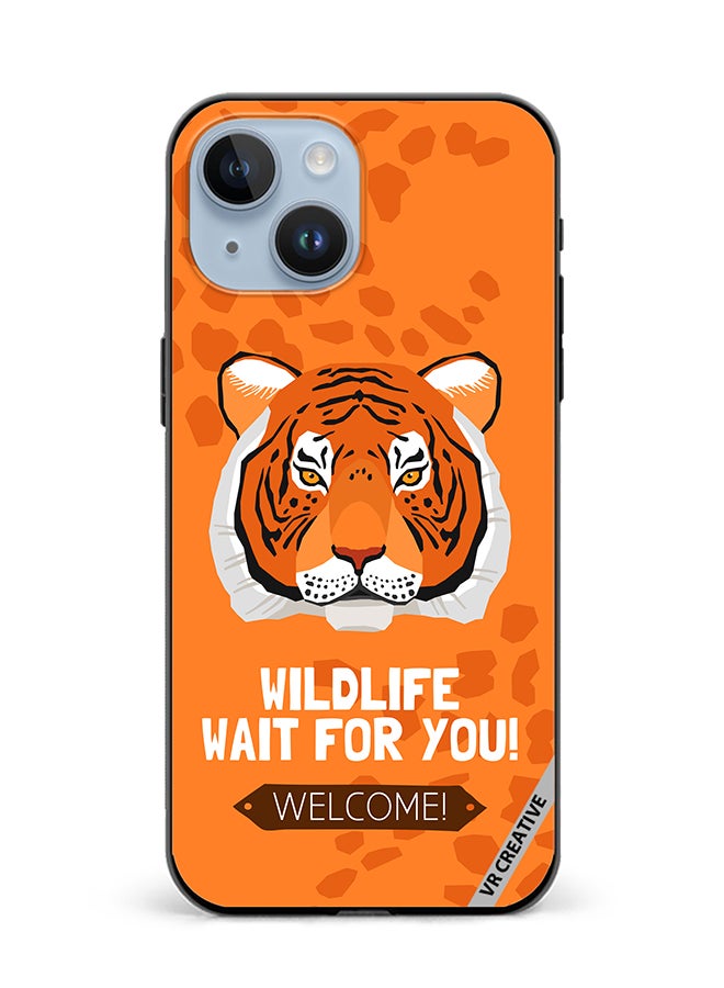 VR CREATIVE Protective Case Cover For Apple iPhone 15 Plus Tiger For You Design Multicolour - Image 1