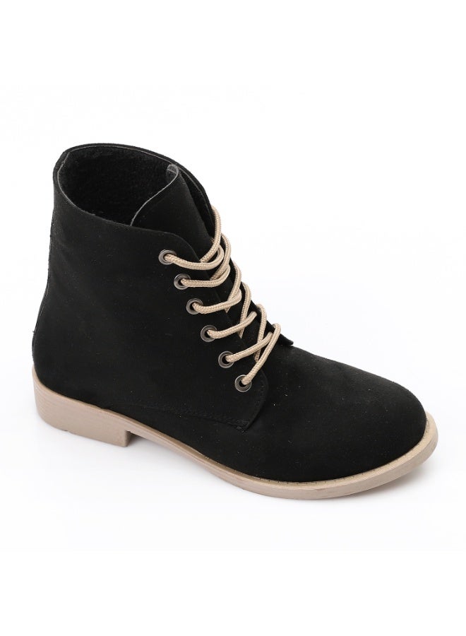 آيس كلوب سوداء برباط الرباط حتى أحذية الكاحل - Image 1