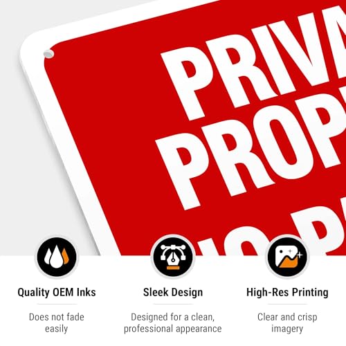 Sigo Signs Private Property No Parking Violators Will Be Towed Away Sign, (2 Pack) 10x14 Inches, Rust Free .040 Aluminum, Fade Resistant, Made in USA - Image 5