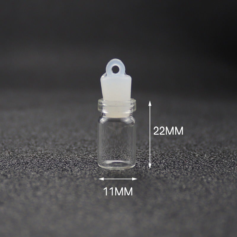Diy Shape Small Bottle Mini Glass Bottle Drift Bottle Wishing Bottle Perfume Bottle Mobile Phone Pendant Lanyard Pendant Accessories - Image 1