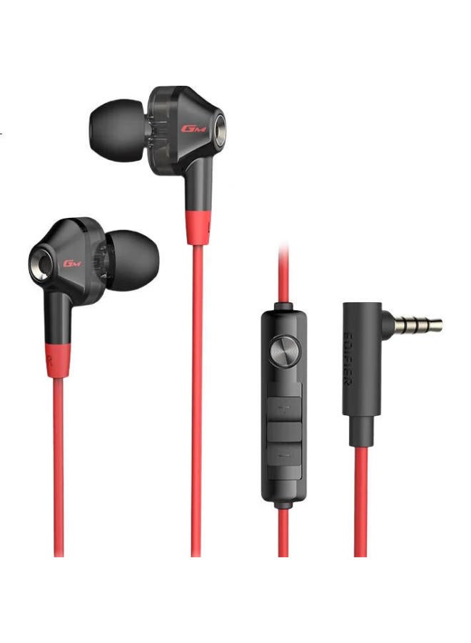 إديفير هيكات GM360 إصدار بطاقة الصوت سماعات أذن ديناميكية مزدوجة أربعة نواة للألعاب سماعات أذن كمبيوتر موبايل 7.1 قناة بطاقة صوت خارجية أسود أحمر