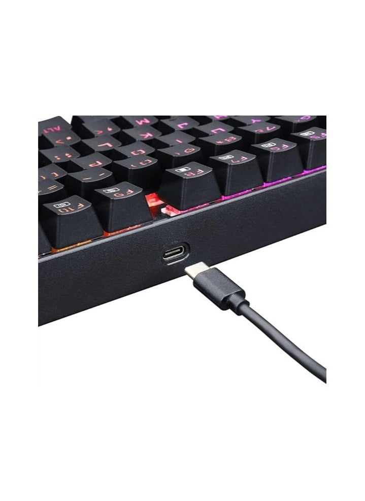 REDRAGON K552 KUMARA PRO RGB Wireless Gaming Mechanical Keyboard – Blue Switches, Dual Mode (Wireless 2.4GHz, Bluetooth & Wired), 18 RGB Modes, Hot-Swappable, USB-C