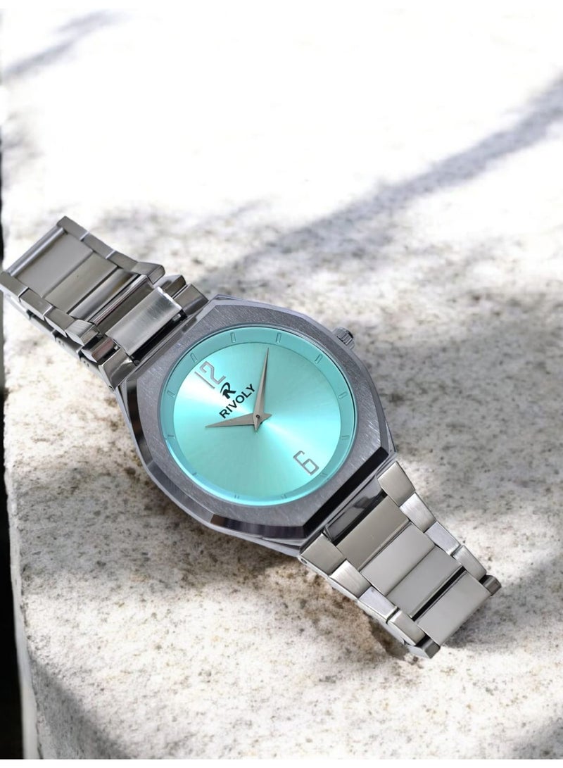 ريفولي ساعة يد للرجال من الستانلس ستيل بعرض انالوج وحركة كوارتز ، سهلة القراءة بتصميم عصري مقاوم للماء، ساعة يد كلاسيكية فاخرة . - Image 4