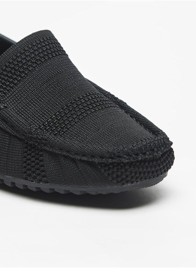 Flora Bella By Shoexpress Textured Loafers with Wedge Heels  - Image 5