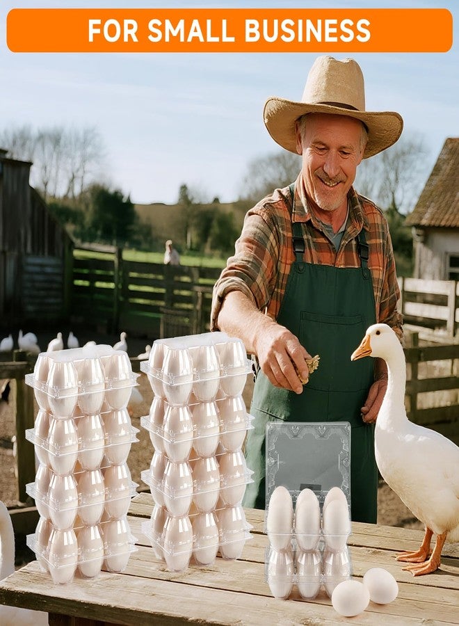 GRRONZEE 120Pack Jumbo Egg Cartons Duck Egg Cartons Extra Large Egg Containers XL Egg Tray Holders for Home Ranch Chicken Farm, Commercial Business Market Display, 2x3 Grids - Image 3
