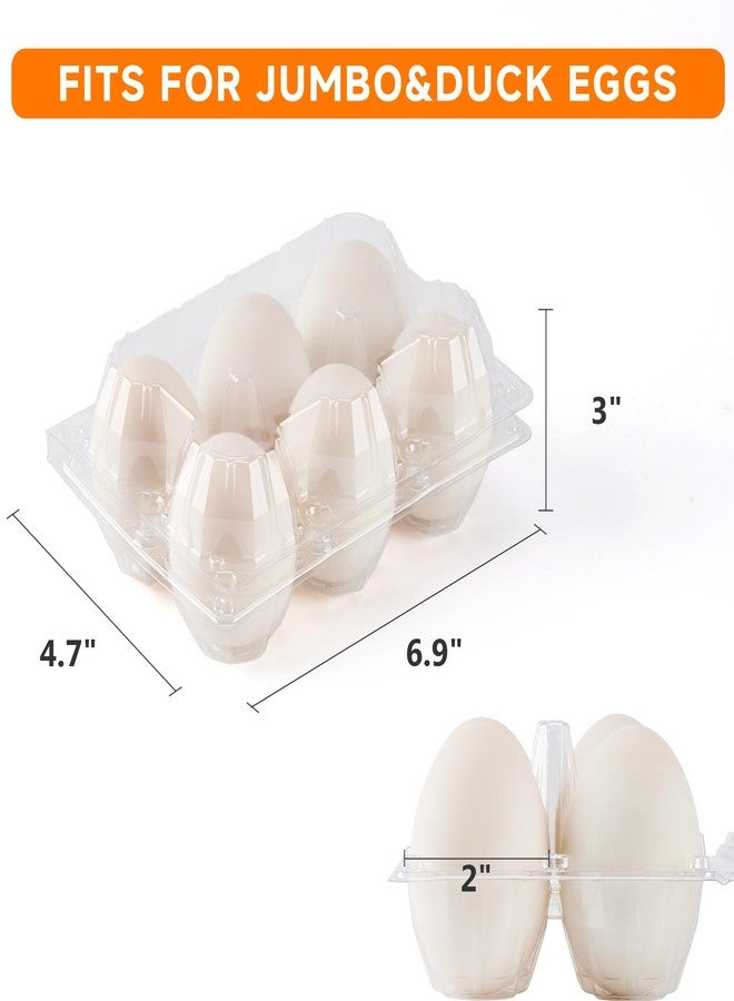 GRRONZEE 120Pack Jumbo Egg Cartons Duck Egg Cartons Extra Large Egg Containers XL Egg Tray Holders for Home Ranch Chicken Farm, Commercial Business Market Display, 2x3 Grids - Image 2