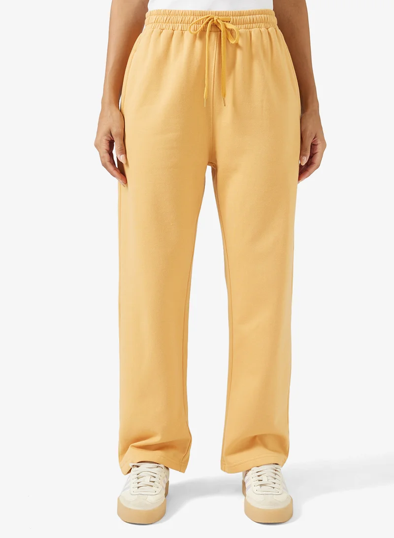 جينجر بيسيكس Cotton Oversize Wide Leg Sweatpant