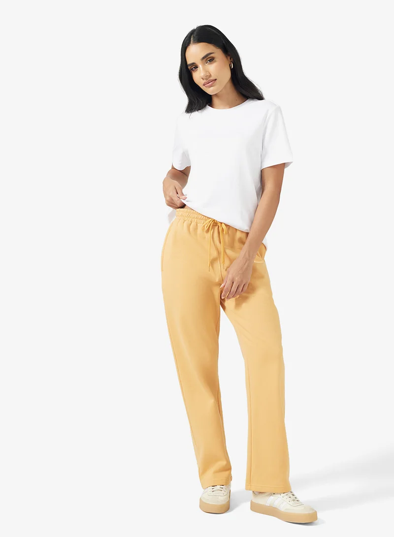 جينجر بيسيكس Cotton Oversize Wide Leg Sweatpant