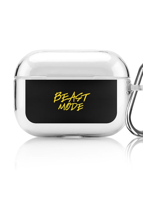 Classic Clear printed Case for Apple AirPods Pro 2nd Generation Thin Transparent Cover [Designed for Apple AirPods Pro 2nd Generation] - Beast Mode