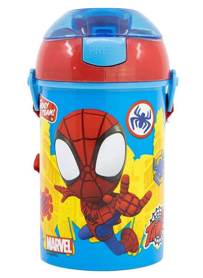 STOR مجموعة زجاجة ماء سعة 450 مل وصندوق غداء سبايدر مان للأطفال - Image 2