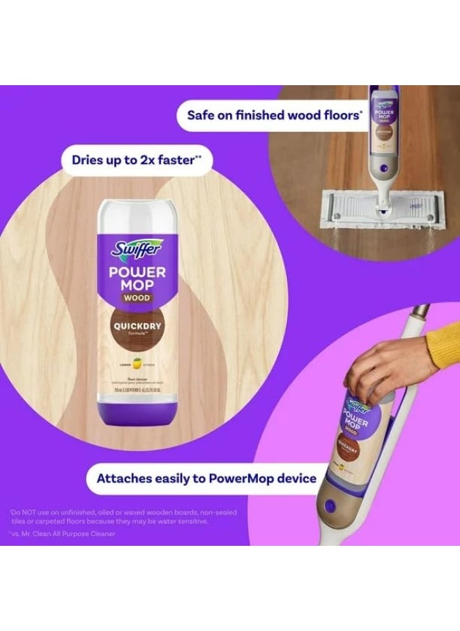 Swiffer Swiffer 750ML Power Mop Wood Floor Cleaning Solution Lemon Scent  - Image 3
