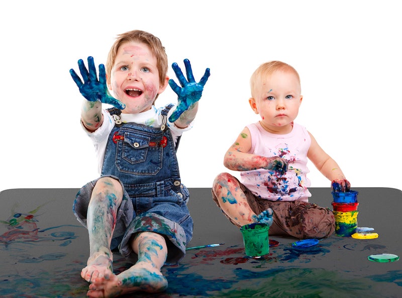 HIGHERHUMAN Super Jumbo Splat Mat – 60” x 60” Extra Large Waterproof and Washable Protective Mess Mat for Floors and Tables During Arts Crafts Painting Playtime and Mess ( Dark Grey, Jumbo- 5ft x 5ft (60" x 60") - Image 4