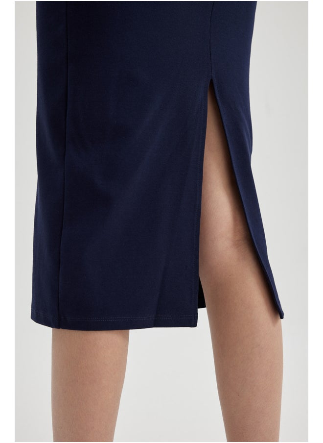 DeFacto Woman Bodycon Mock Neck Short Sleeve Knitted Dress  - Image 5