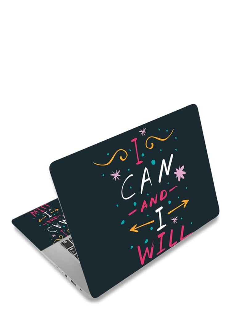 مؤسسة فكرة اليوم ملصق لاصق للكمبيوتر المحمول من Today Idea، غطاء حماية فني لصائق متوافق مع أجهزة الكمبيوتر المحمول/الكمبيوتر المحمول مقاس 15 15.4 15.6 بوصة (كلمات ملهمة) - Image 1