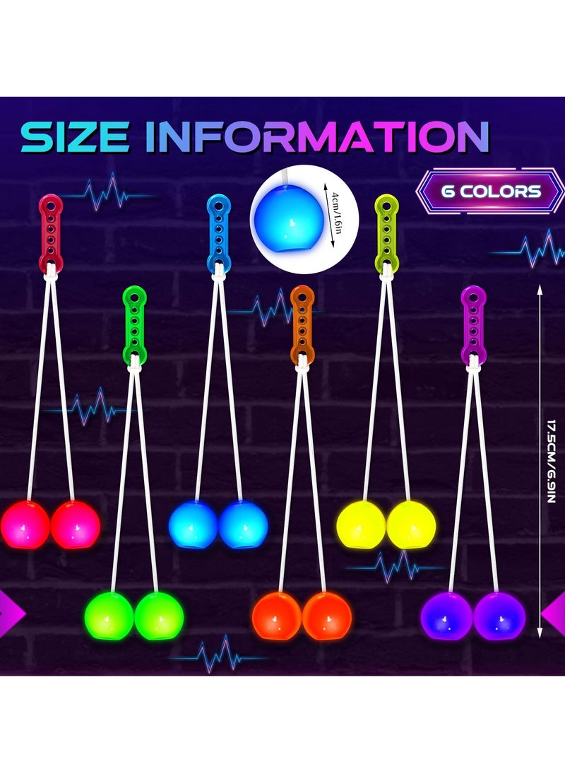 SYOSI Lato Swinging Ball Toys, 6Pcs Clackers Balls, Kids Balance Training Game, Party Favors - Image 2