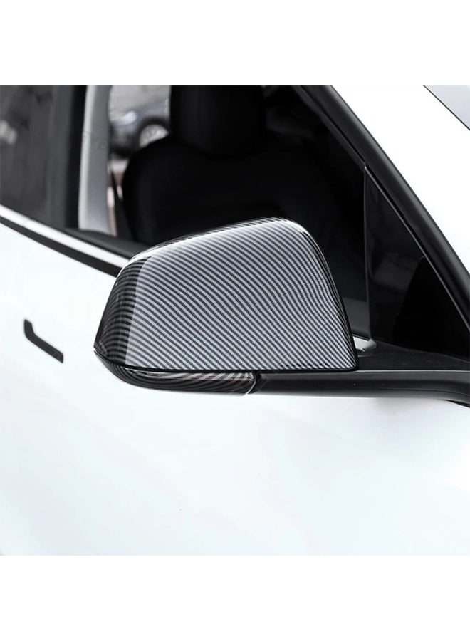 HPS Tesla Model 3 & Model Y Side Mirror Covers – Glossy Carbon Fiber Finish  - Image 4