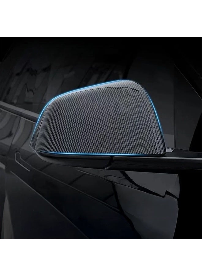 HPS Tesla Model 3 & Model Y Side Mirror Covers – Glossy Carbon Fiber Finish  - Image 3