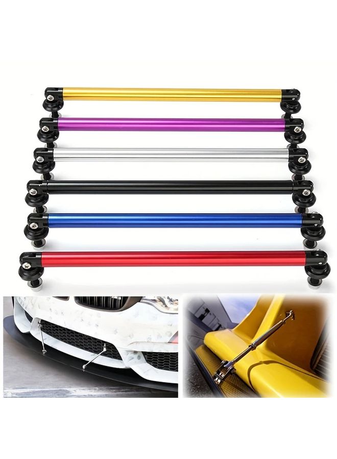 2 Pack Black Adjustable Front Rear Bumper Lip Splitter Support Rods Universal 200mm - Image 3