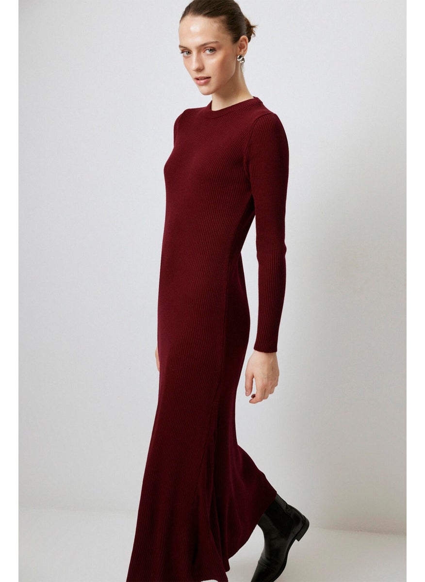 Touche - Ribbed High Collar Knitwear Dress - Image 1