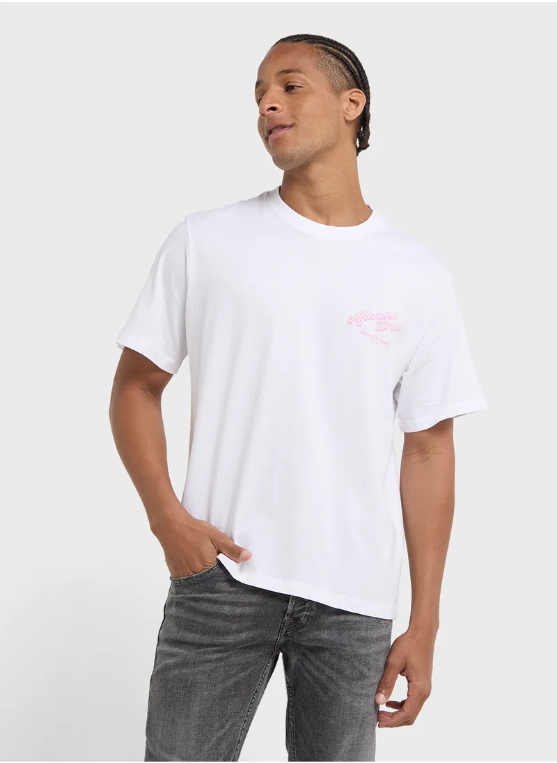 JACK & JONES Jorbleach Logo Crew Neck T-Shirt