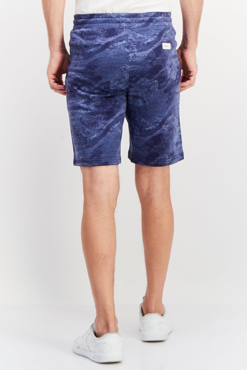 TRIBE OF 6 Men Sportswear Fit Training Shorts, Navy - Image 3