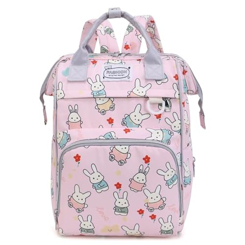 Winnies Baby Diaper Bag Maternity Backpack (Pink Teddy Printed) - Image 1