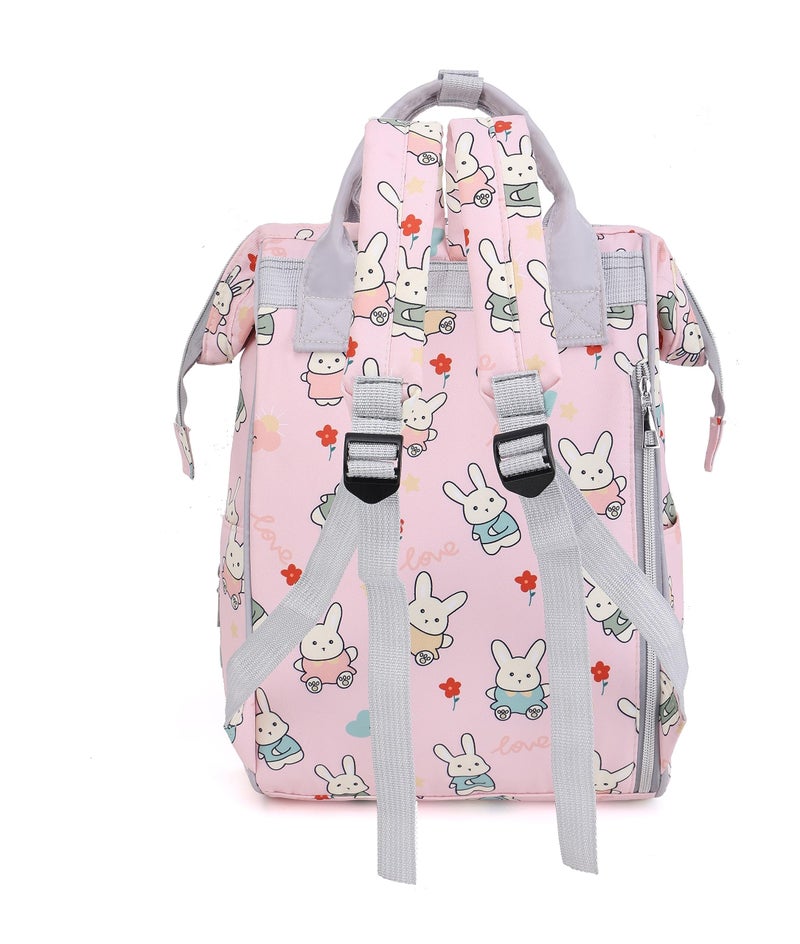 Winnies Baby Diaper Bag Maternity Backpack (Pink Teddy Printed) - Image 5