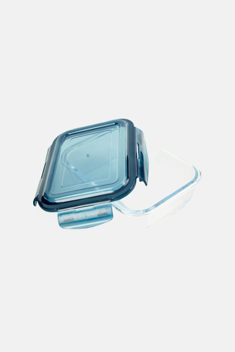 Farberware Glass Storage Container With Silicone Seal Locking Lid, Navy - Image 2