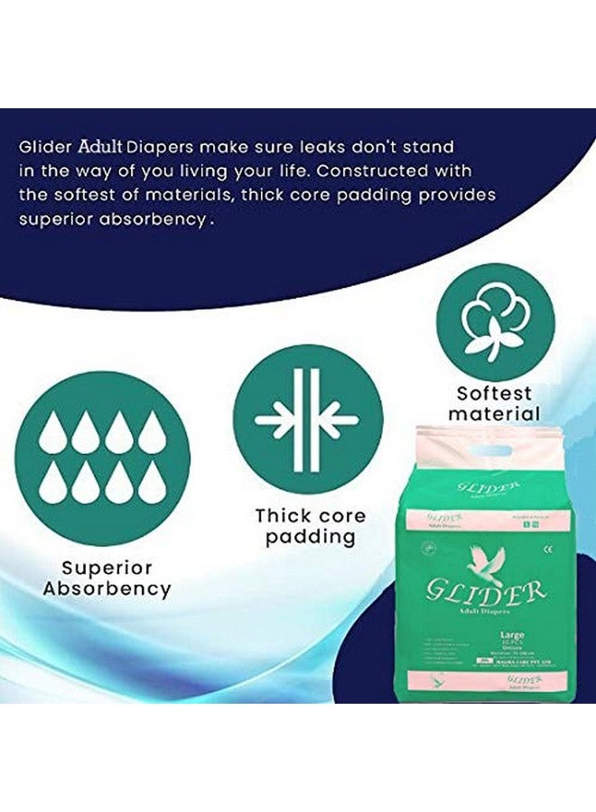 GLIDER Glider Premium Adult Diaper (Pack of 2) (20 Count) (Large) - Image 3
