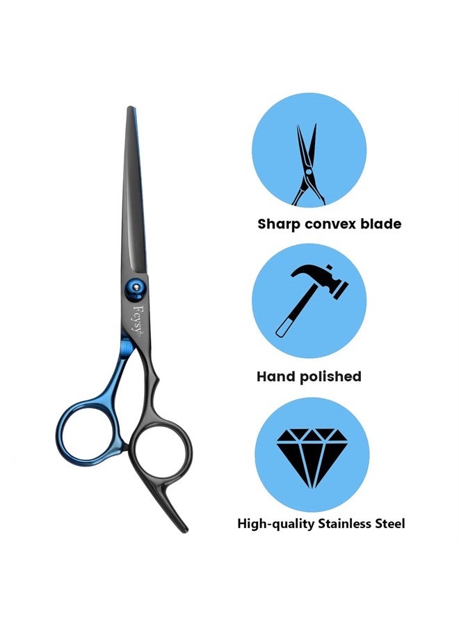 Fcysy مجموعة مقصات الشعر ومقصات التخفيف، مجموعة مقصات قص الشعر الاحترافية Fcysy، مجموعة مقصات التصفيف، مجموعة مقصات الحلاقين مع مقصات مصفف الشعر ومقصات قص الشعر ومقصات طبقات الشعر - Image 3