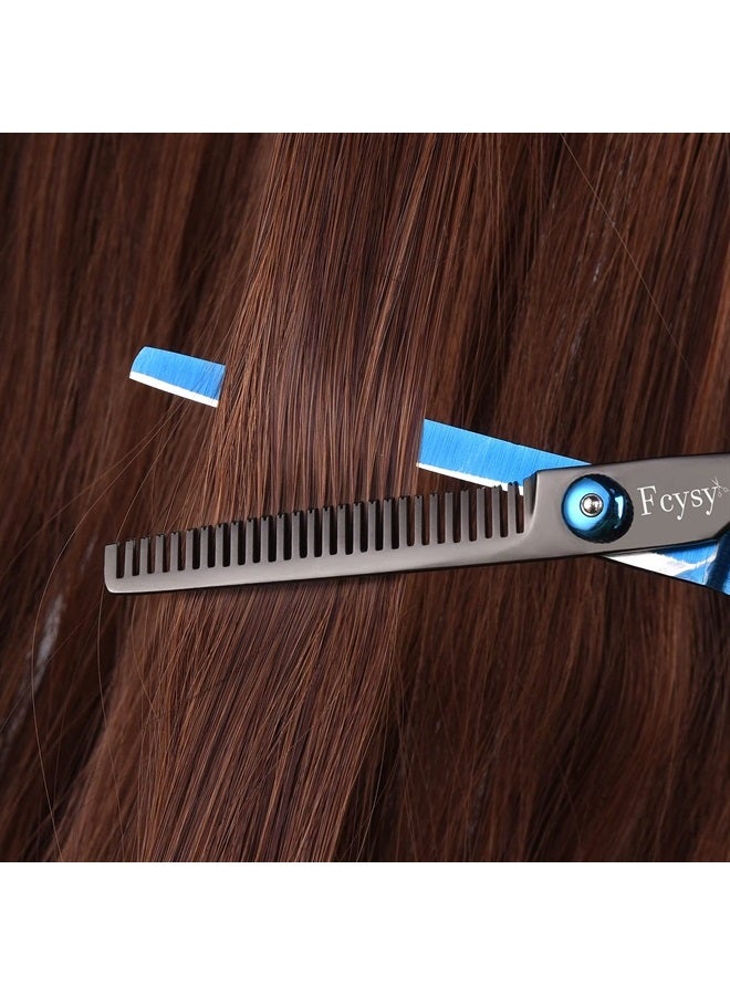 Fcysy مجموعة مقصات الشعر ومقصات التخفيف، مجموعة مقصات قص الشعر الاحترافية Fcysy، مجموعة مقصات التصفيف، مجموعة مقصات الحلاقين مع مقصات مصفف الشعر ومقصات قص الشعر ومقصات طبقات الشعر - Image 4