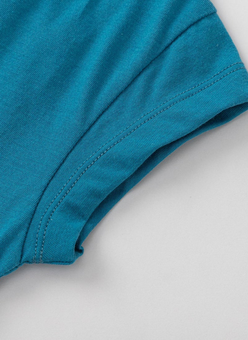 Balabala Baby Boy Round v-neck short-sleeved T-shirt - Image 4