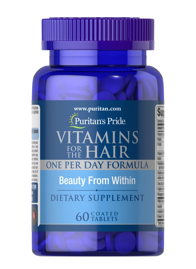 Puritan's Pride Puritan's Pride Vitamins for the Hair | Hair, Skin & Nail Support | 60 Tablets 