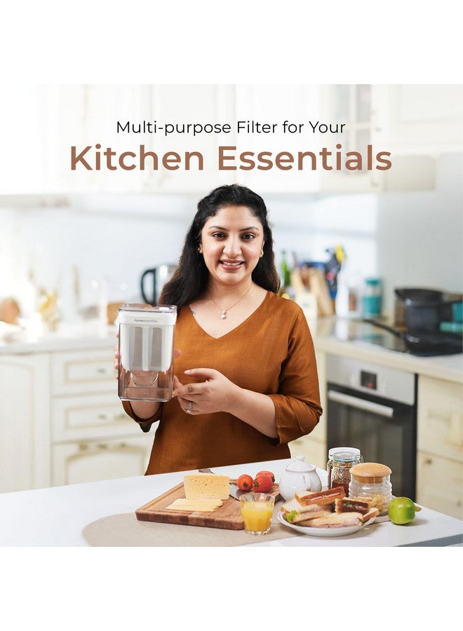 Home Essentials HomeEssentials Greek Yogurt & Curd Maker - 1100ml Fine Mesh Strainer with Lid | Multifunctional yoghurt Filter | Curd Maker for Home | Whey Separator | Perfect for Homemade Yogurt, Curd, Cheese & More - Image 2