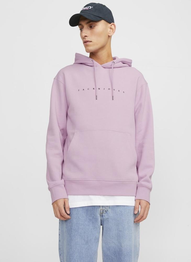 JACK & JONES Logo Print Pull Over Hoodie  - Image 1