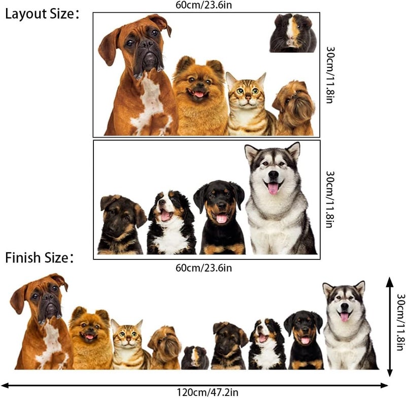 LZYMSZ Dog Wall Stickers 30120cm Art Pet Decal Decor Vinyl Home Decoration Puppy Cats Living Room Painting Kitchen Pets Animals Stickers Design - Image 2