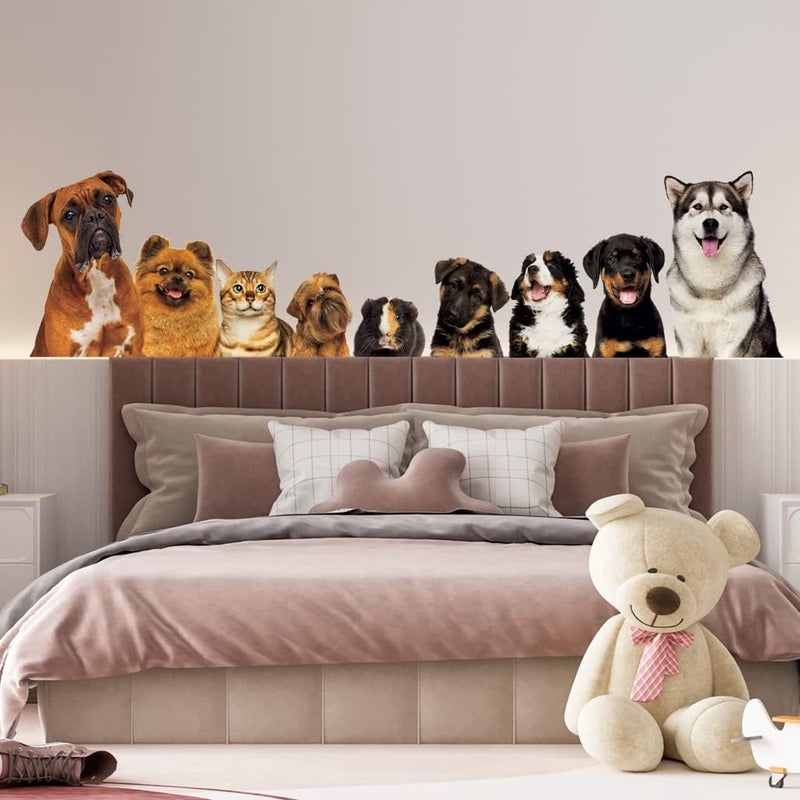 LZYMSZ Dog Wall Stickers 30120cm Art Pet Decal Decor Vinyl Home Decoration Puppy Cats Living Room Painting Kitchen Pets Animals Stickers Design - Image 4