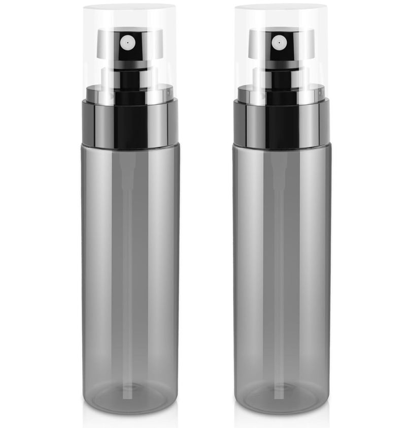PiyuBind Small Spray Bottle, 100ml Black Plastic Fine Mist Mini Spray Bottles, Refillable Travel Spray Bottle for Hair, Cleaning, Salons, Planting, Skin Care – Durable, Leak-Proof & Portable (2) - Image 1
