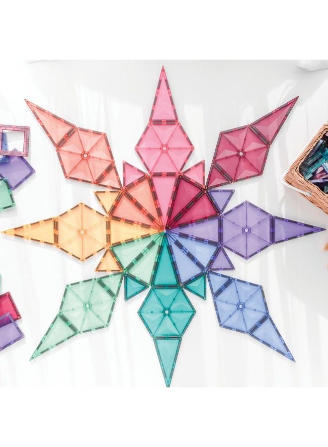 Connetix Pastel Mega Magnetic Tiles 202-Pieces Set - Image 5