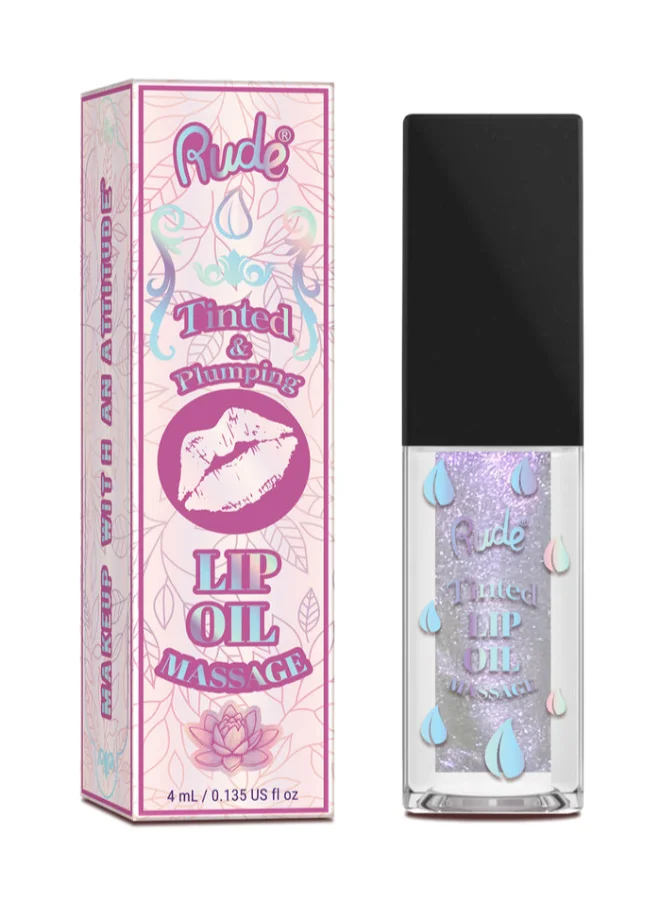 روود Lip Oil Massage Tinted & Plumping Lip Oil- Oasis