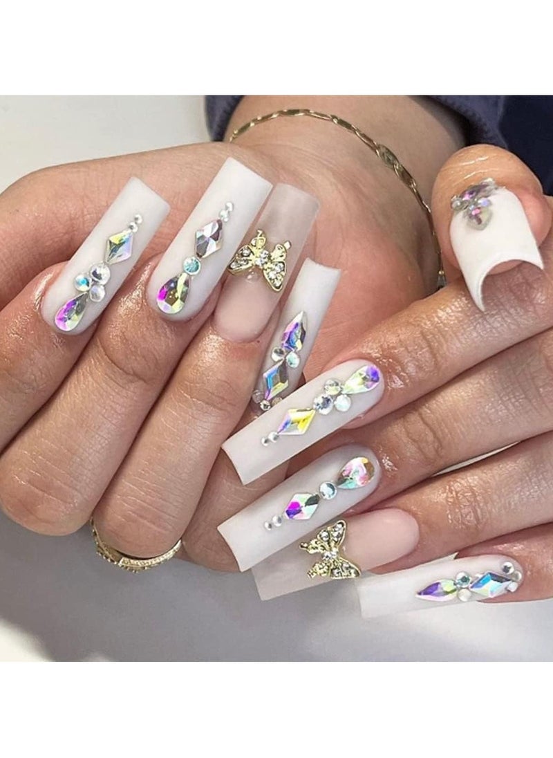 VERONNI Professional AB Crystal Rhinestones with Wax Pen Multi Shapes Glass Rhinestones for Nail Art Craft Mix Sizes Nail Gems Packaged in Storage Box Nail Art Supplies Accessories - Image 4