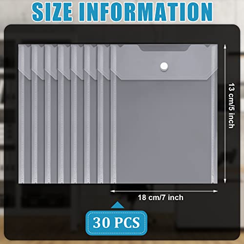 Clabby 30 Pieces Large Stamp and Clear Die Storage Pockets Scrapbooking Storage Envelopes Cutting Dies Stencil Organizer Holder Album Embossing Crafts Card(5 x 7 Inch) - Image 2