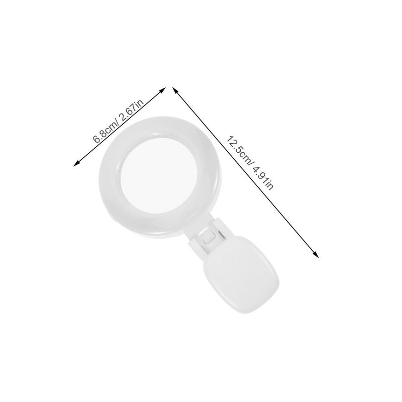 Clip On LED Selfie Ring Light With Mirror USB Rechargeable Portable Phone Light For Makeup Video Meetings Soft White - Image 3